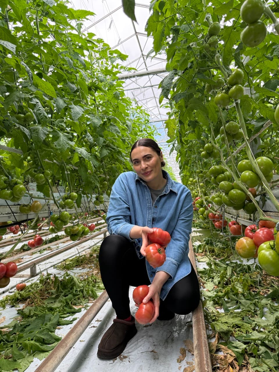 Marzena in the greenhouse